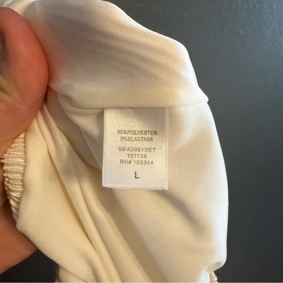 Beige Botany Pleated Cream Lounge Matching Pant Set Size M/L - Picture 8 of 8